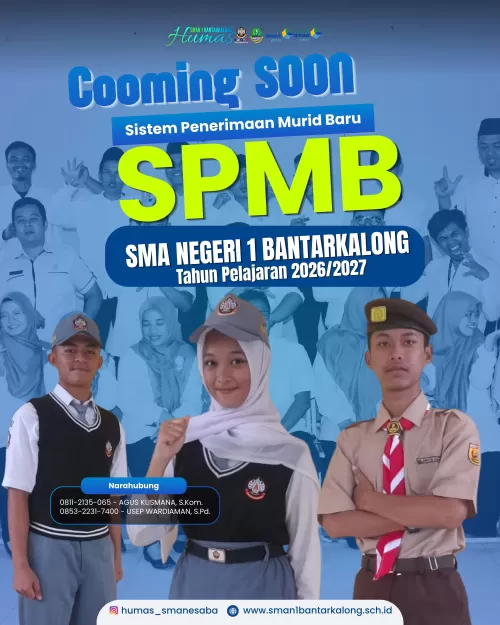 Coming Soon! SPMB 2026 SMAN 1 Bantarkalong