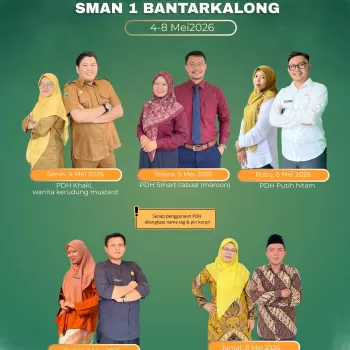 Penetapan Pakaian Dinas Harian SMAN 1 Bantarkalong Tanggal 4